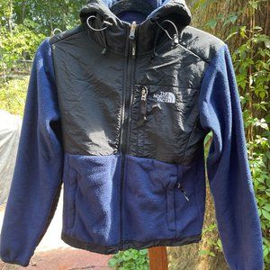 The North Face TNF Fleece Hoody Jacket Coat Blue Nice Condition Mens Small